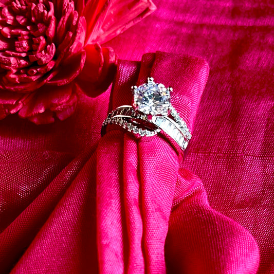 SILVER SCARLETT ZIRCONIA RING