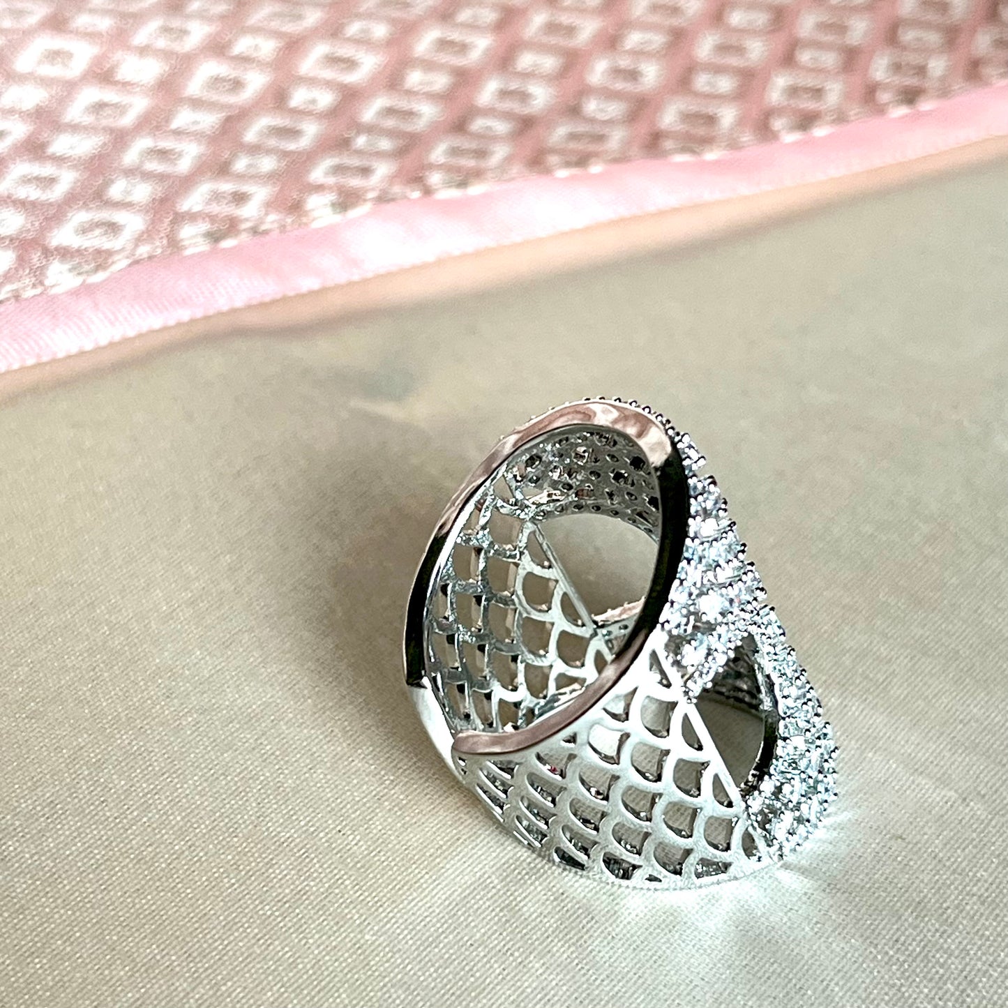 SILVER OLIVIA ZIRCONIA RING