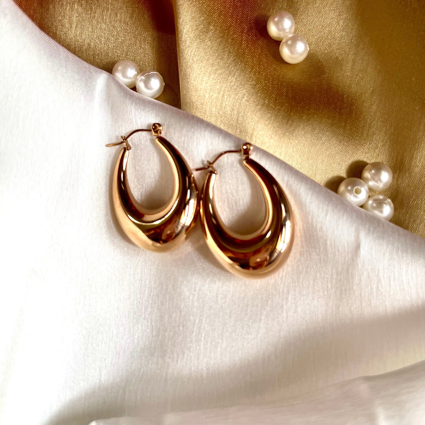 SUNKISSED ROSEGOLD HOOPS 111-0017