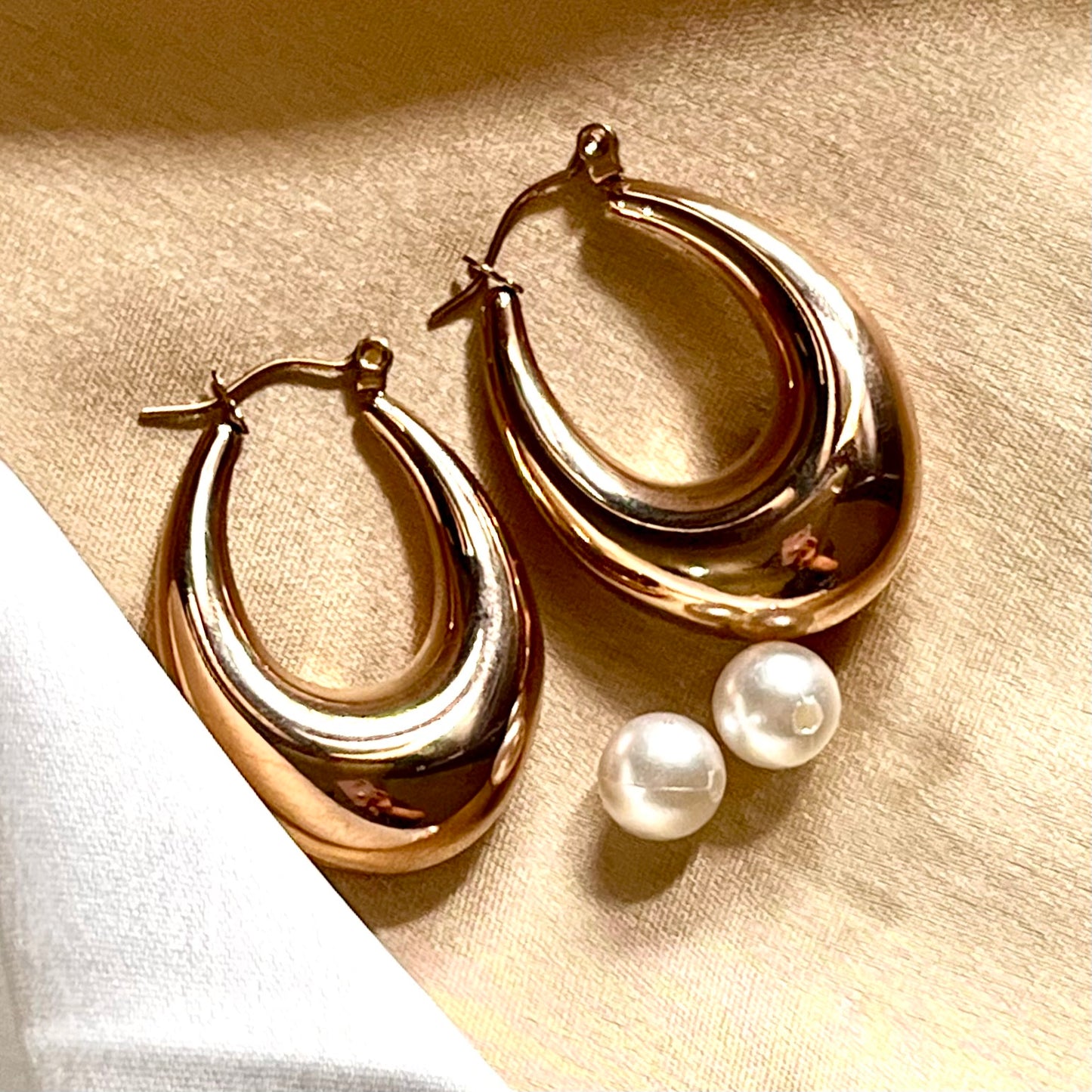 SUNKISSED ROSEGOLD HOOPS 111-0017