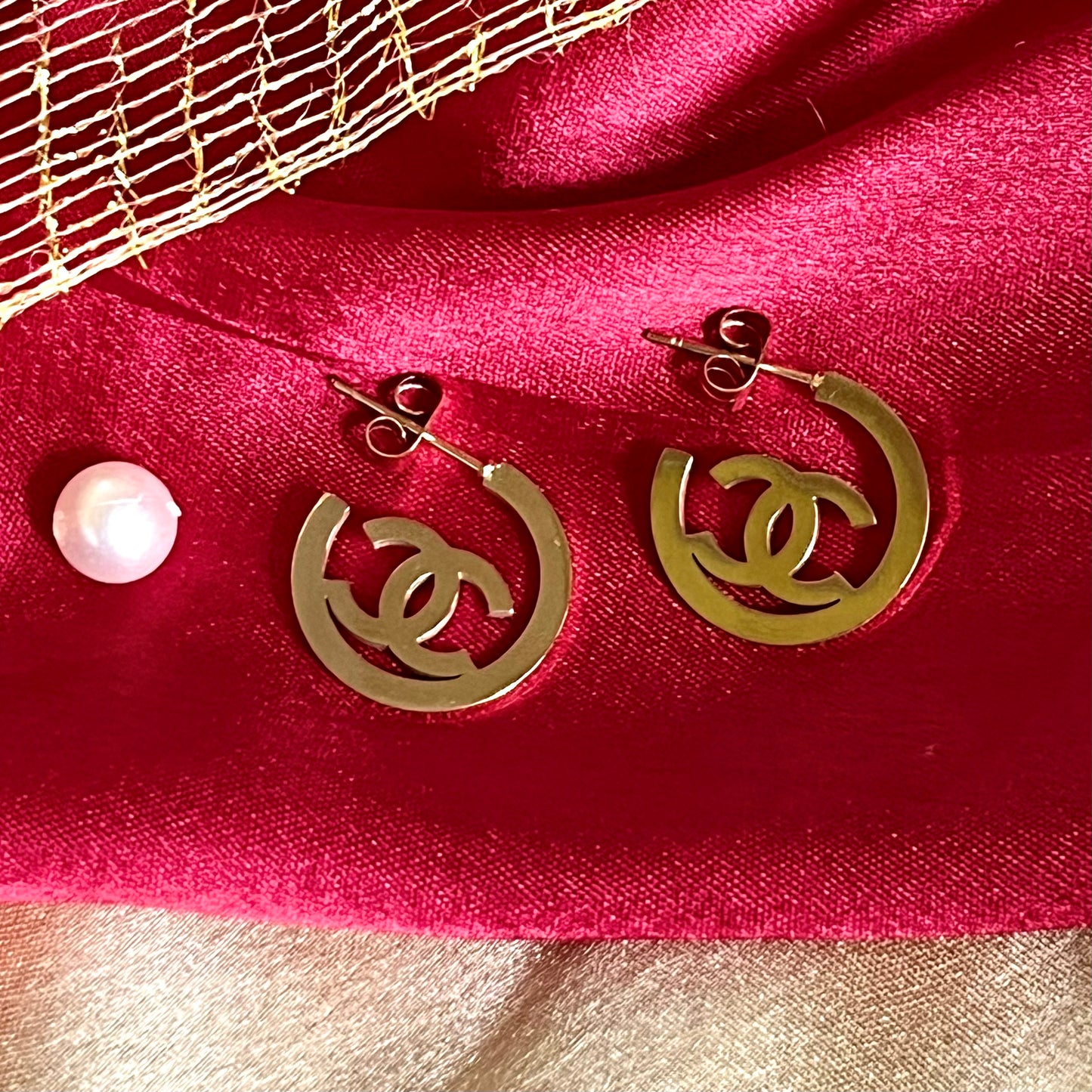 SUNKISSED GOLD HOOPS 111-0014