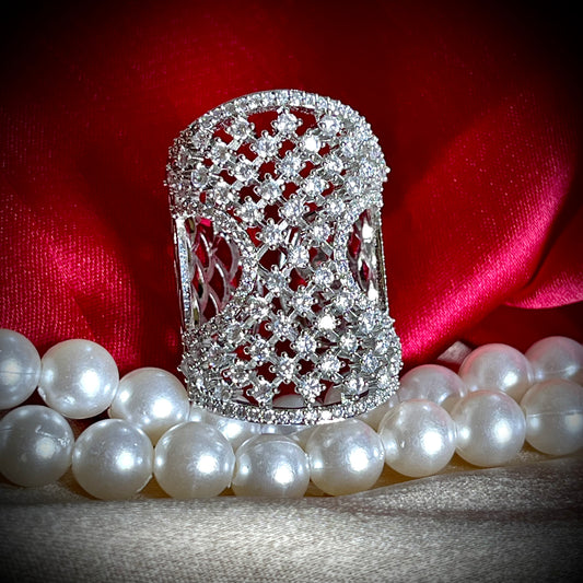 SILVER OLIVIA ZIRCONIA RING