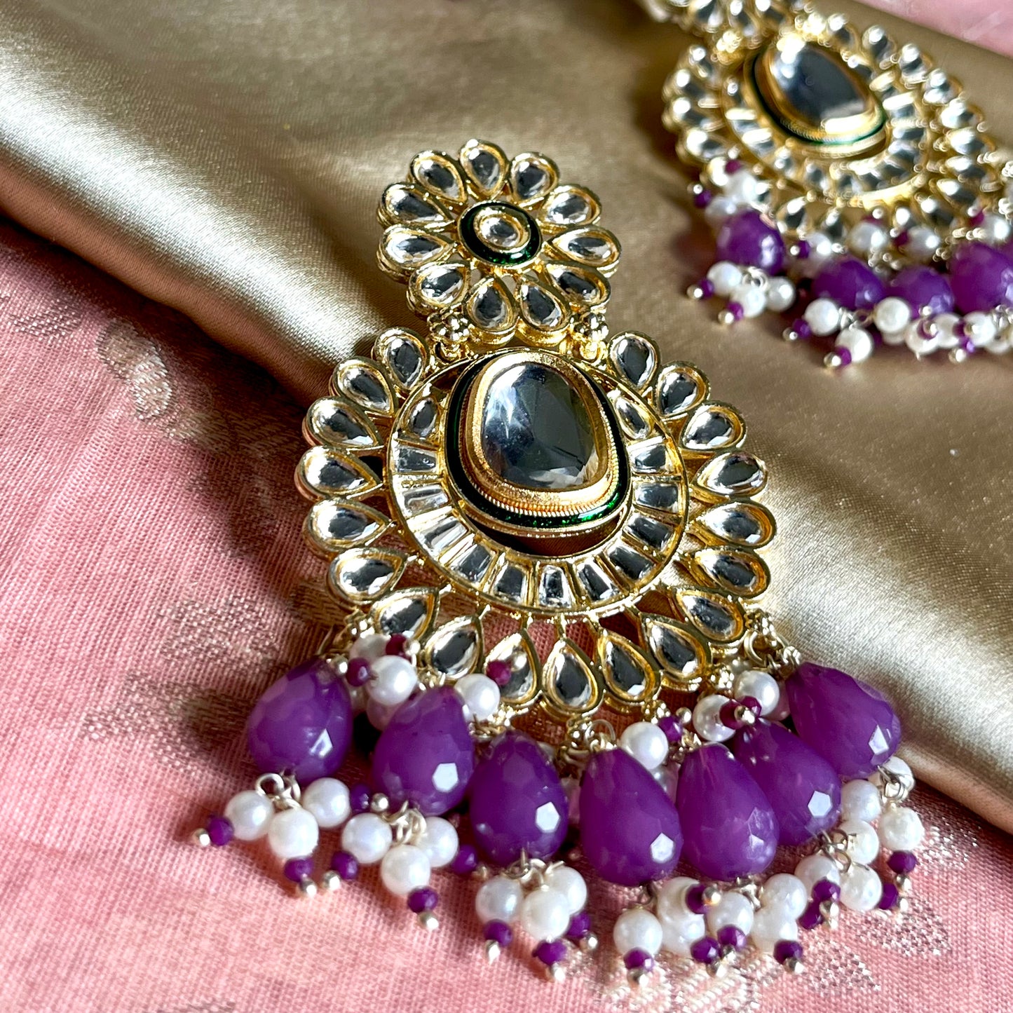 PURPLE ZESHTHA EARRINGS