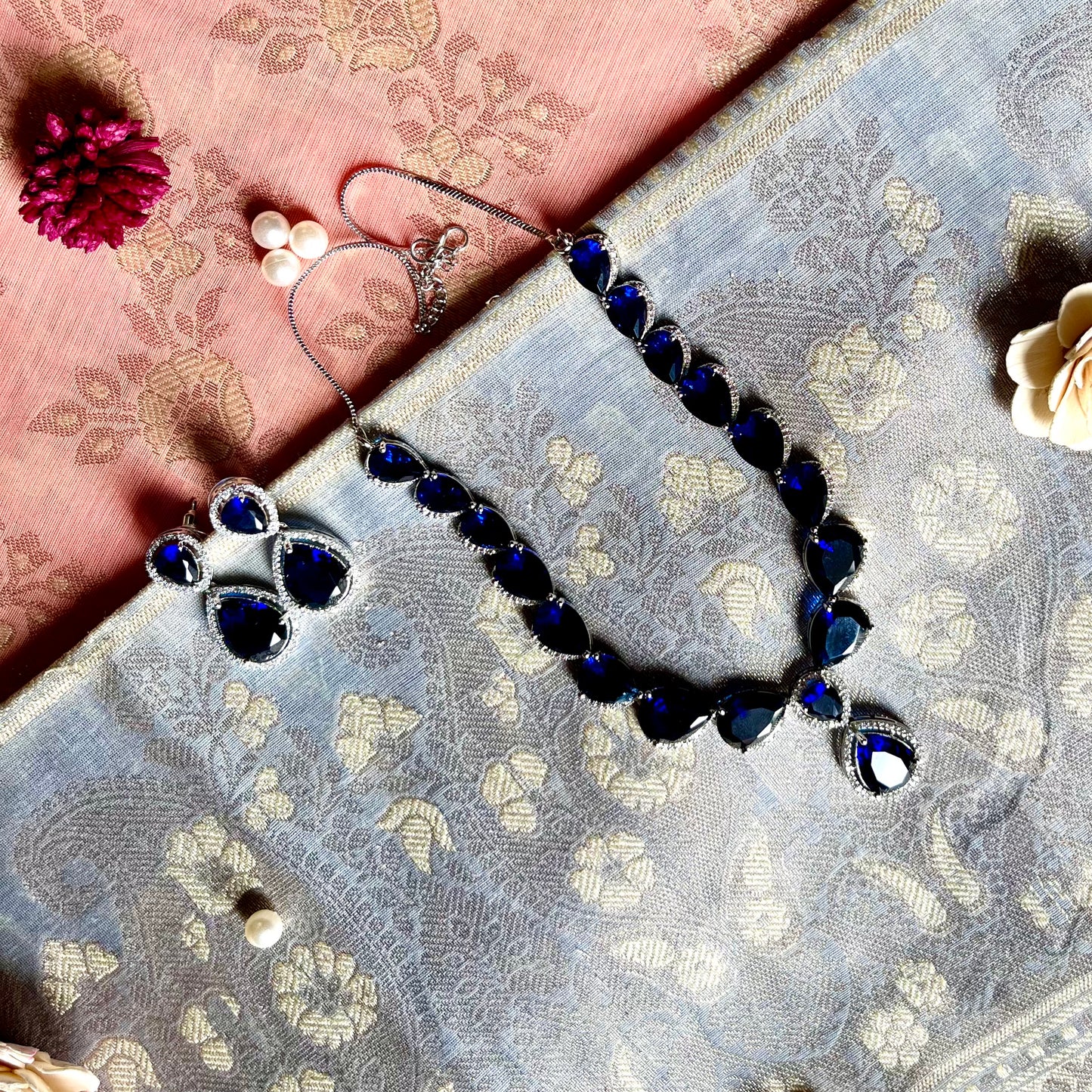 BLUE AUTUMN NECKLACE SET