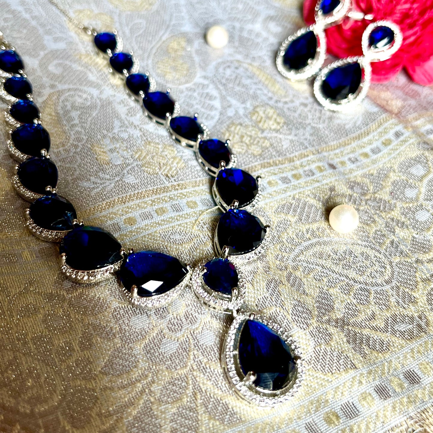 BLUE AUTUMN NECKLACE SET