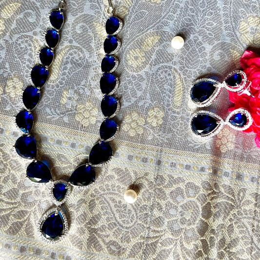 BLUE AUTUMN NECKLACE SET