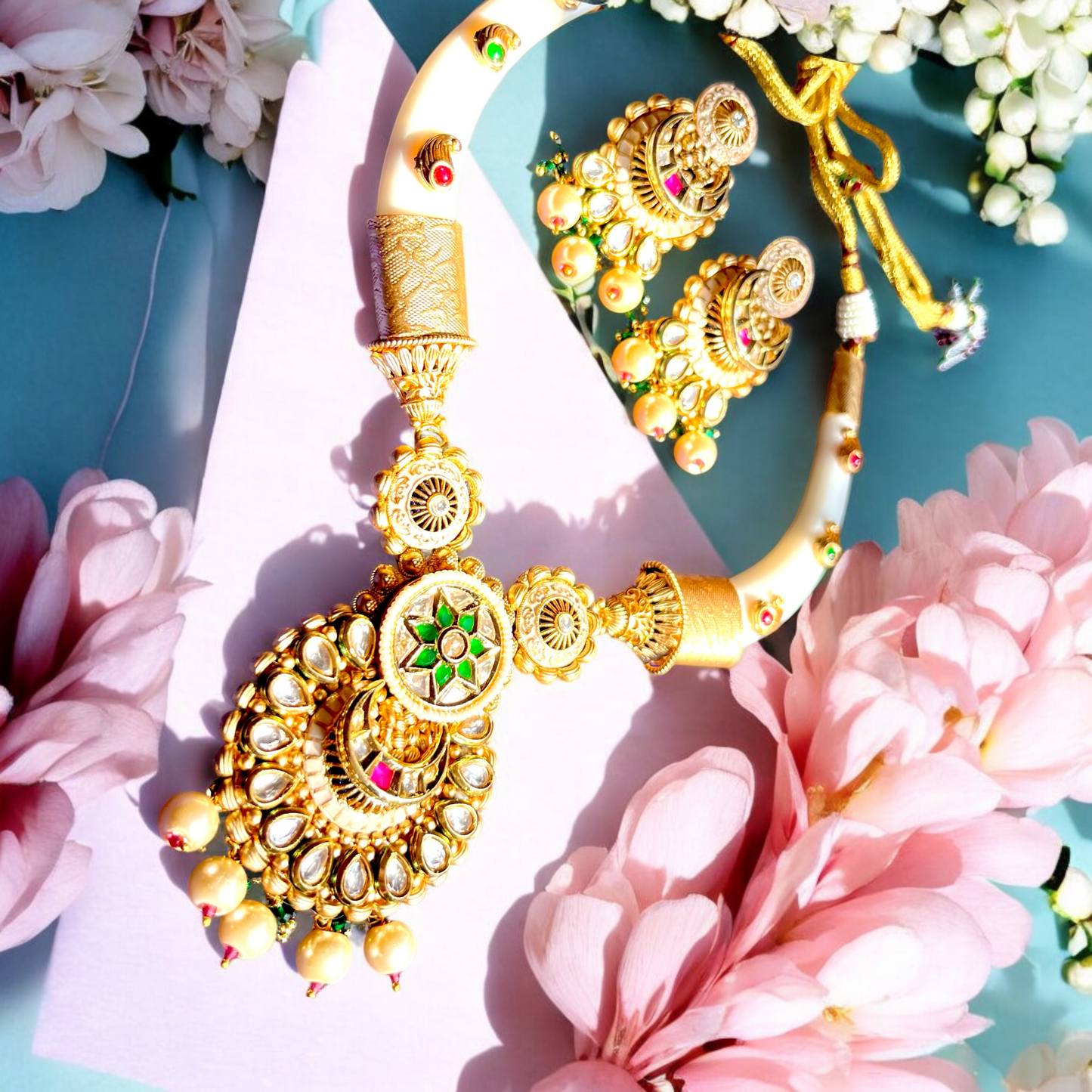 EMERALD HASLI NECKLACE SET