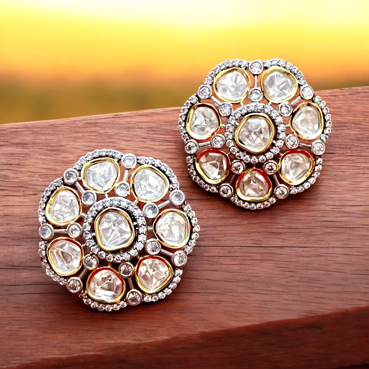 DUAL TONE BELLA STUDS