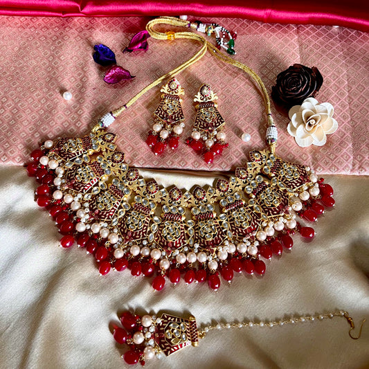 RUBY SUNHERI NECKLACE SET