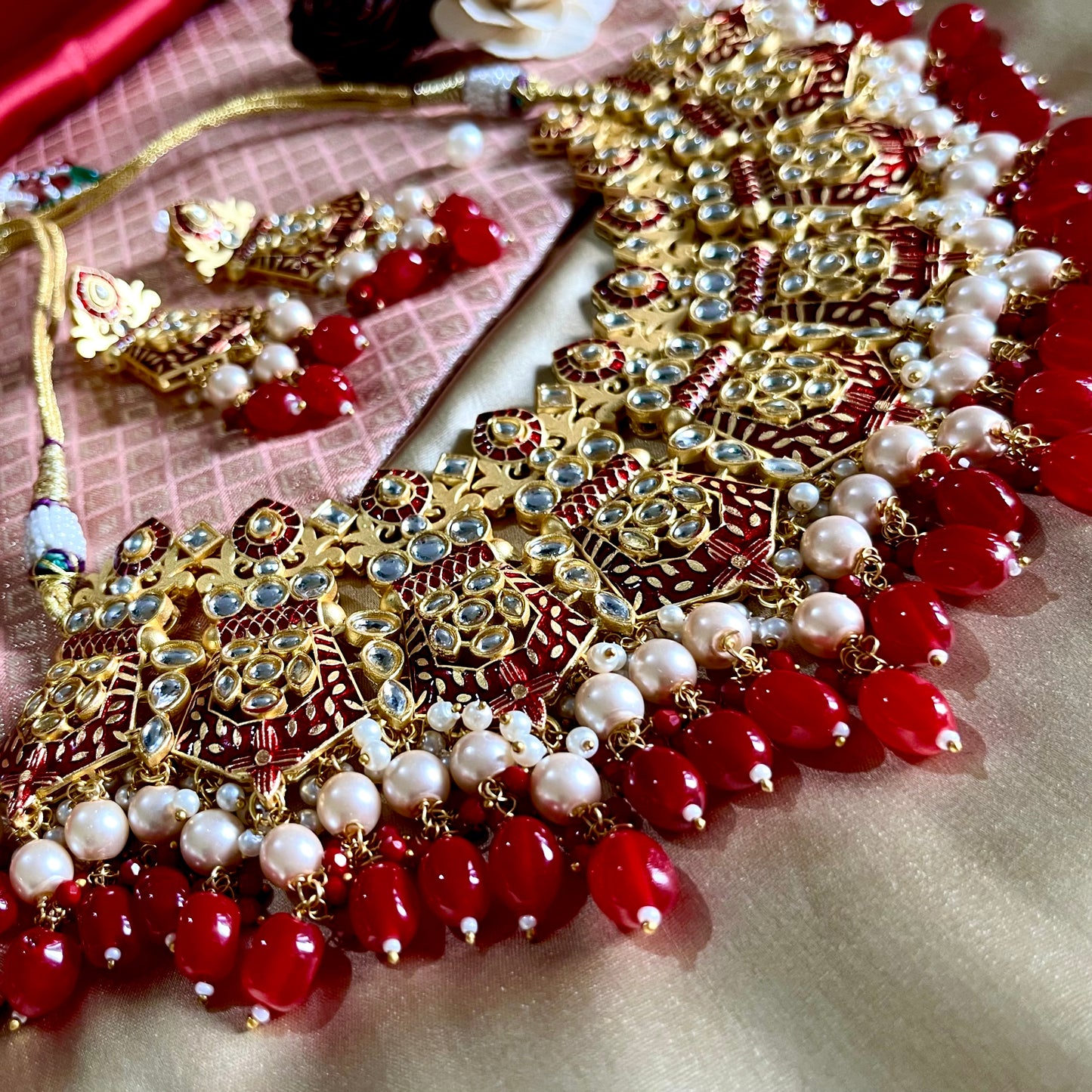 RUBY SUNHERI NECKLACE SET