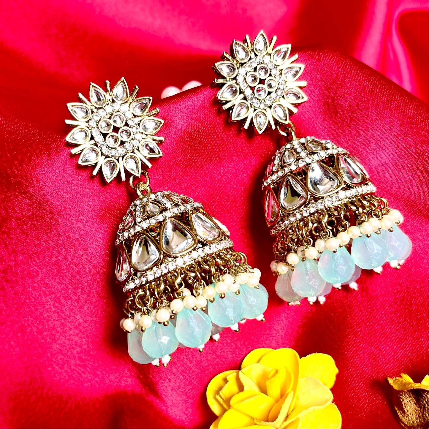 TURQUOISE SUNDARI JHUMKIS