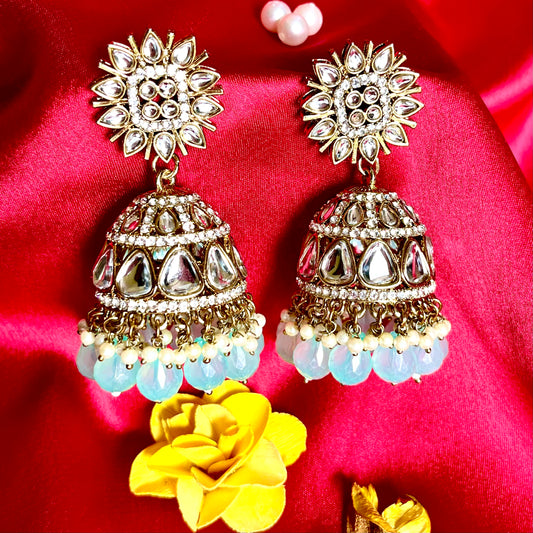 TURQUOISE SUNDARI JHUMKIS