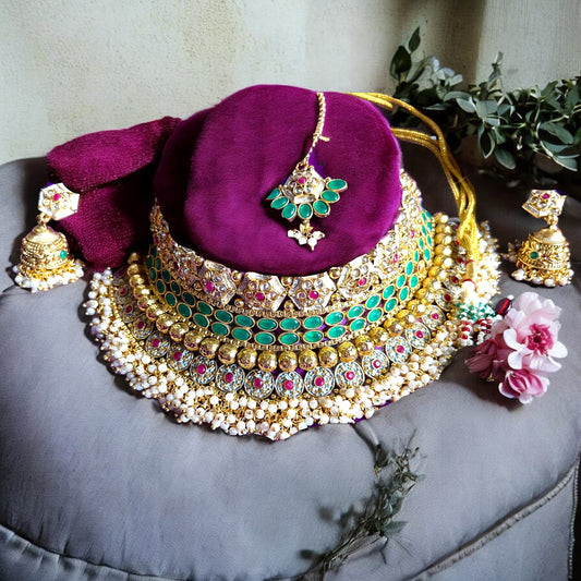 EMERALD RAJRANI CHOKER SET