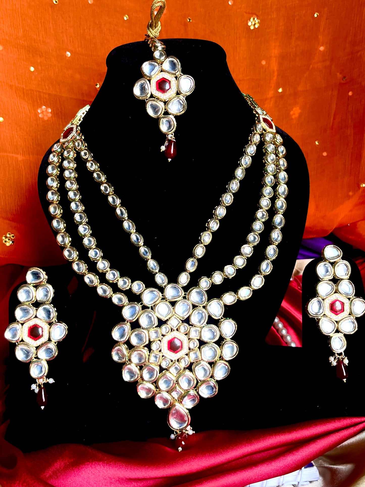 GOLDEN RUBY RANI NECKLACE