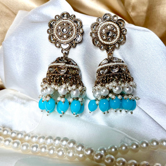 SKYBLUE SHANKHINI JHUMKIS