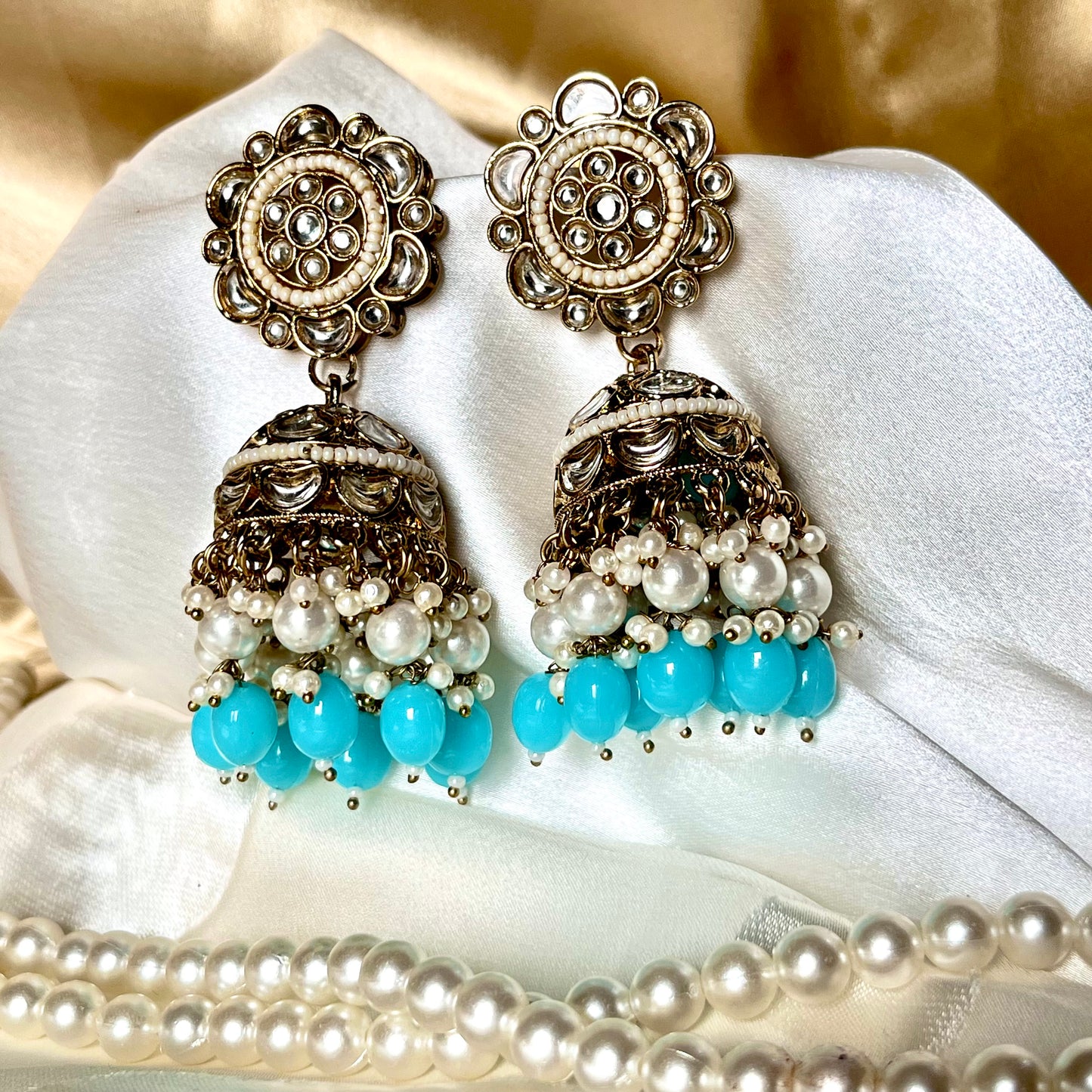 SKYBLUE SHANKHINI JHUMKIS