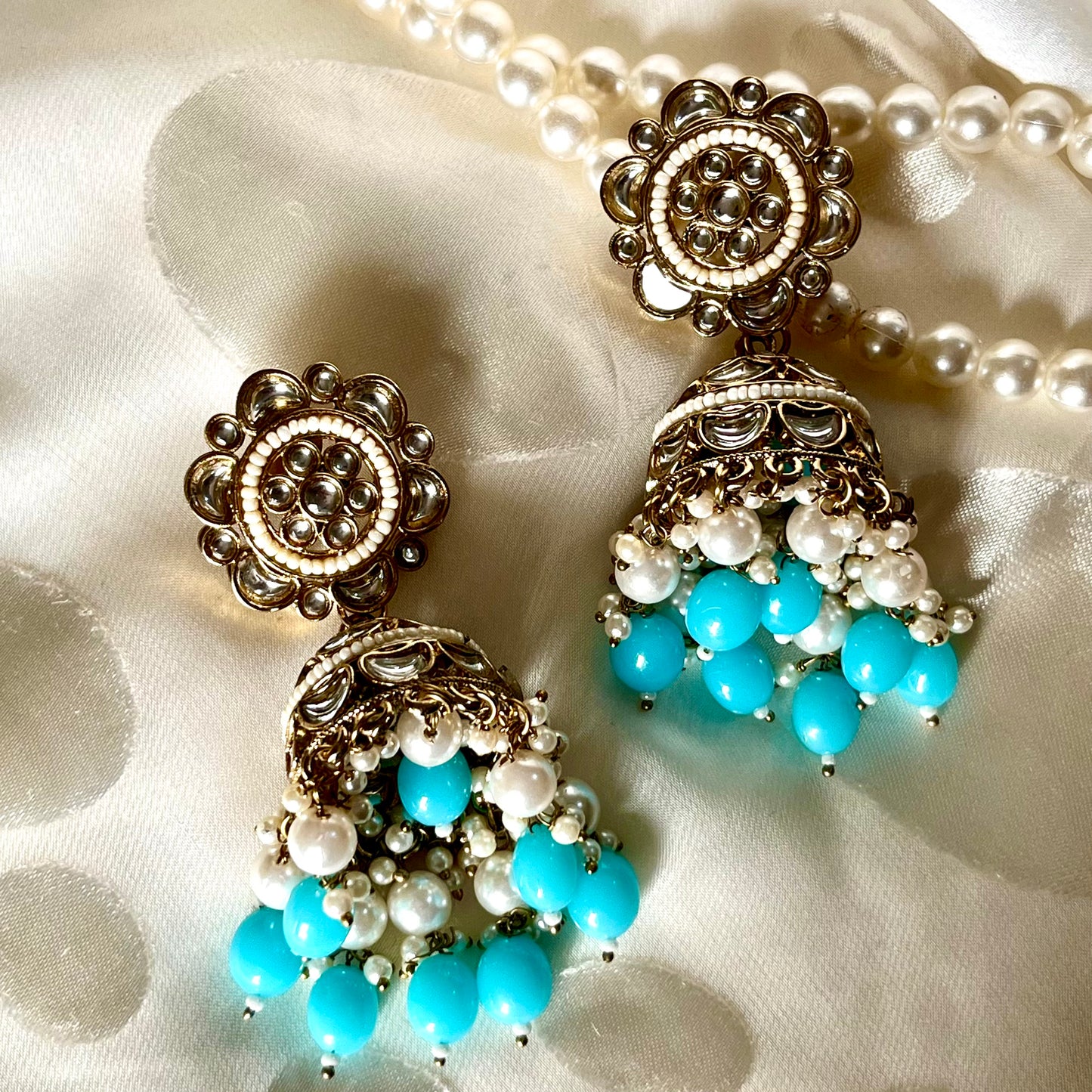 SKYBLUE SHANKHINI JHUMKIS