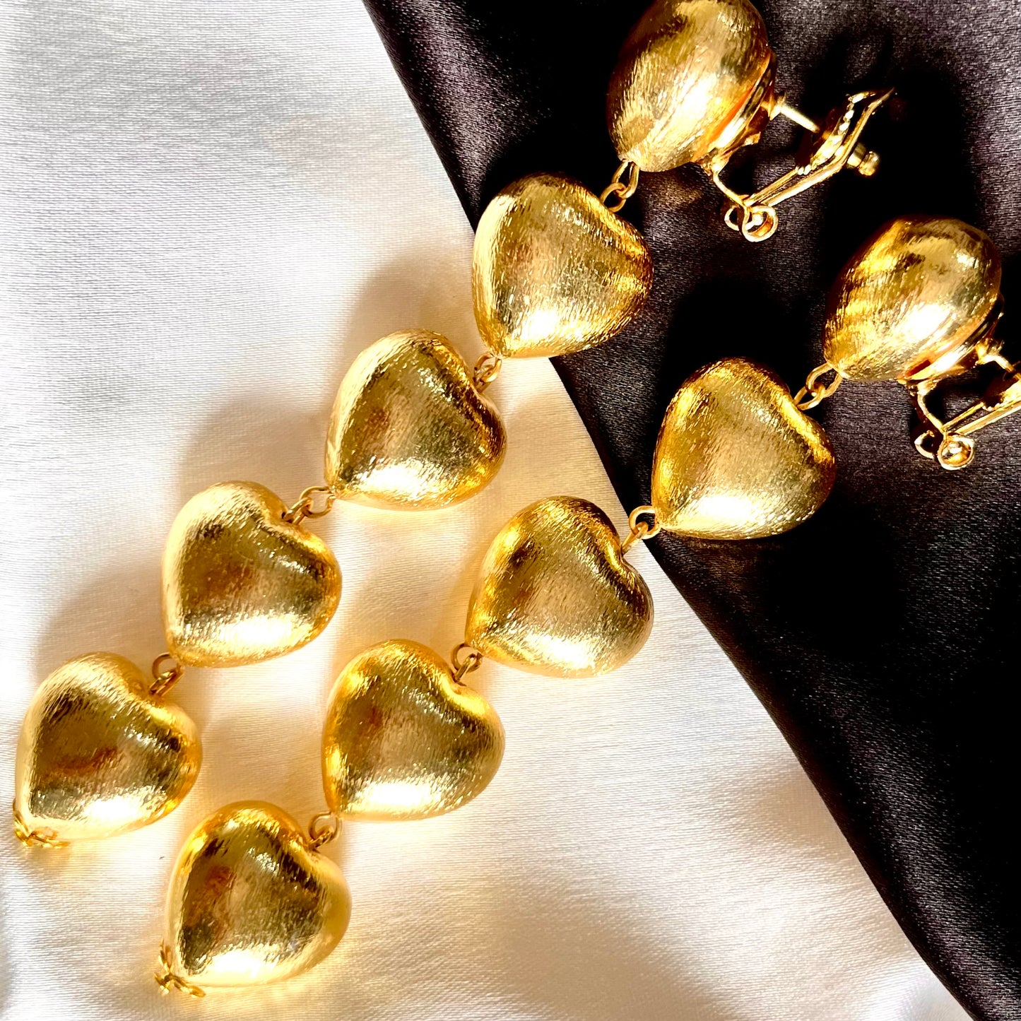 GOLD HEART DANGLERS