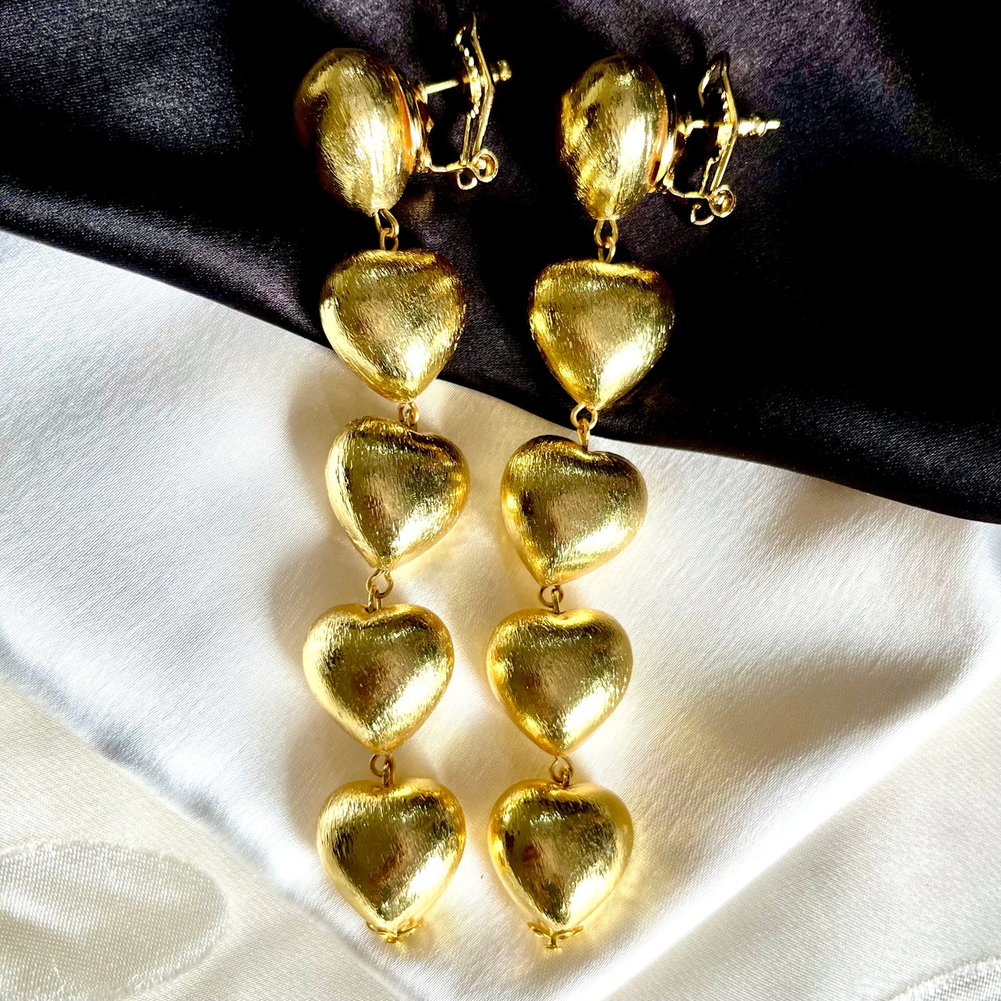 GOLD HEART DANGLERS