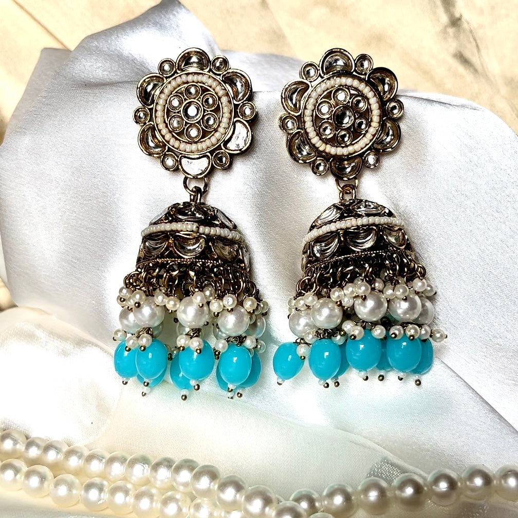 SKYBLUE SHANKHINI JHUMKIS