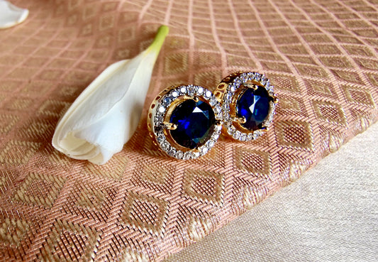 BLUE TESSY ZIRCONIA STUDS