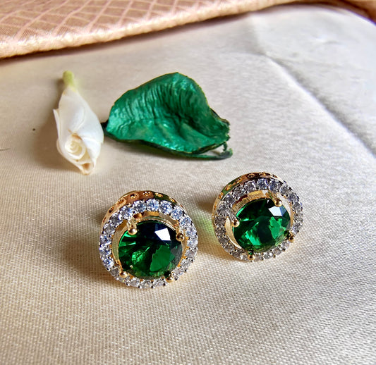 EMERALD TESSY ZIRCONIA STUDS