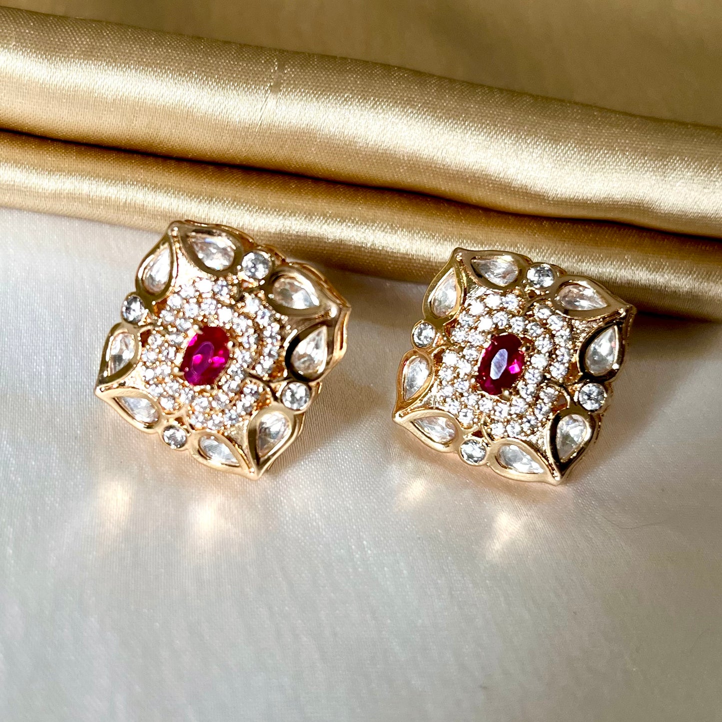 ROSEGOLD RUBY STUDS