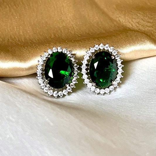 EMERALD AMELIA STUDS