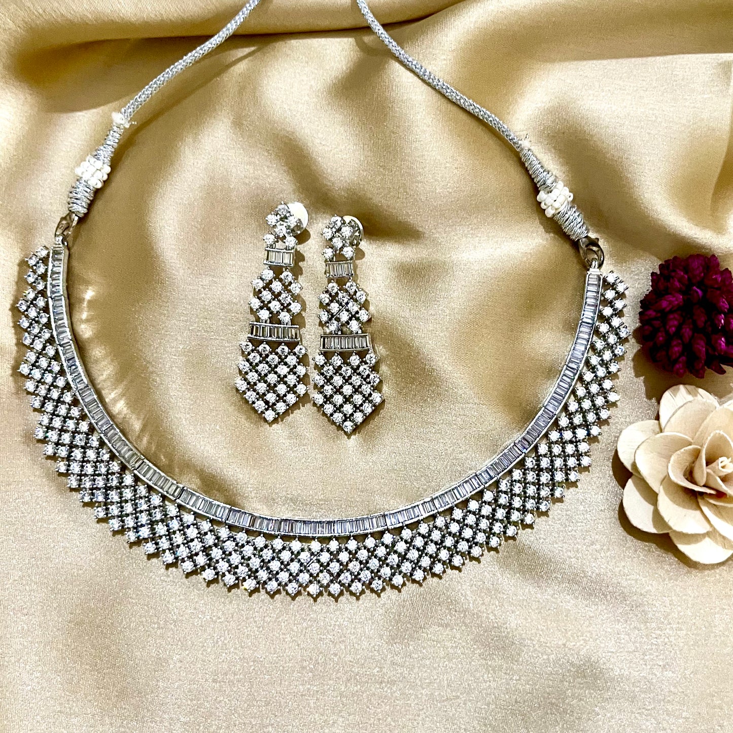 SILVER DIANA NECKLACE SET