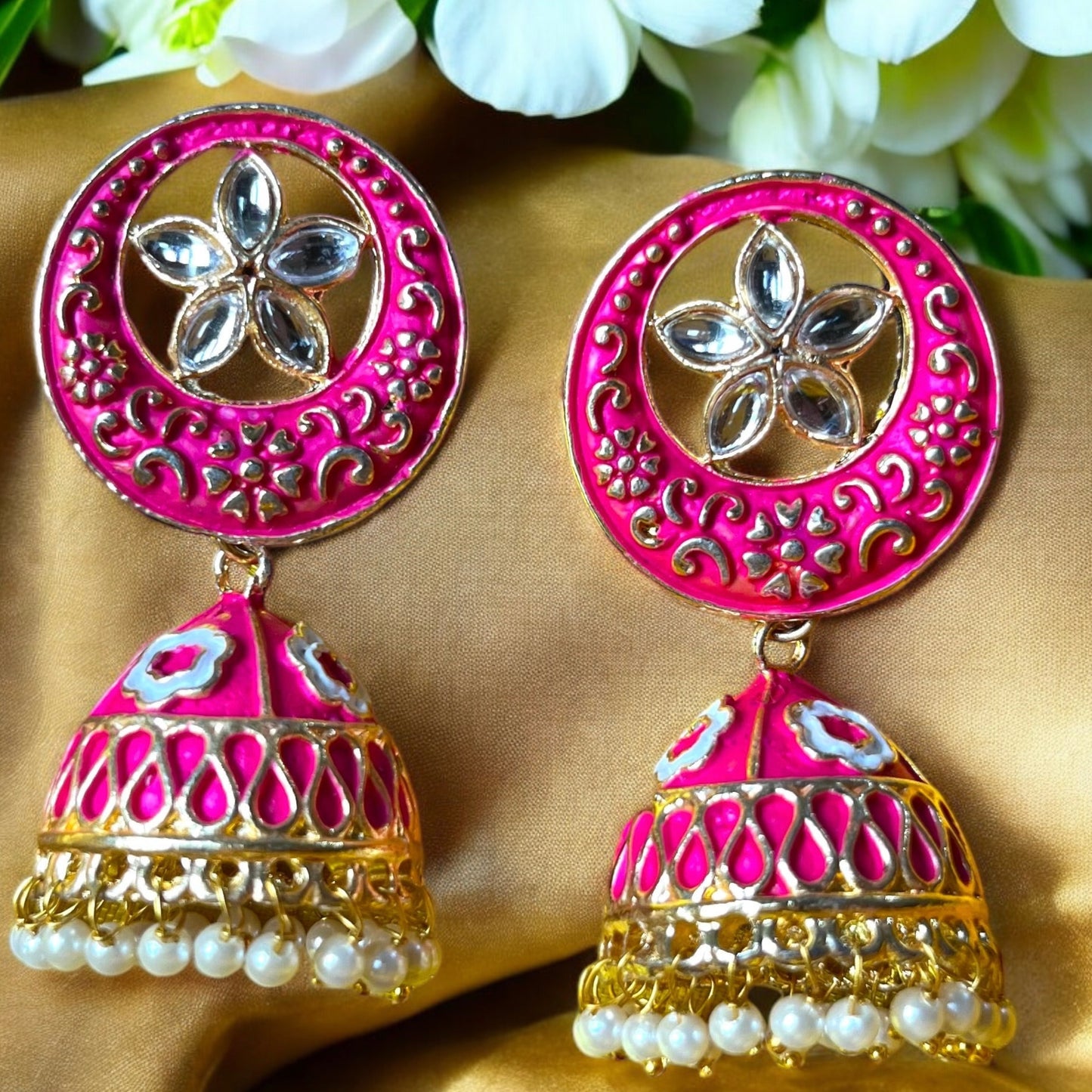 MAGENTA CHANDBALI JHUMKIS