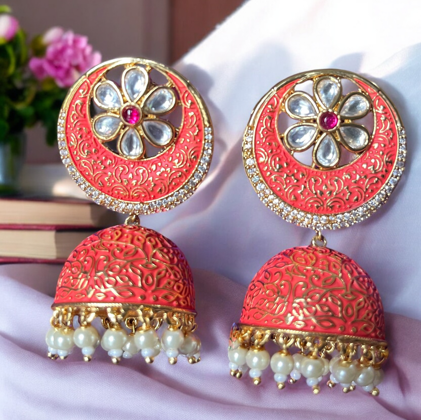 TANGERINE SUHANA CHANDBALI JHUMKIS