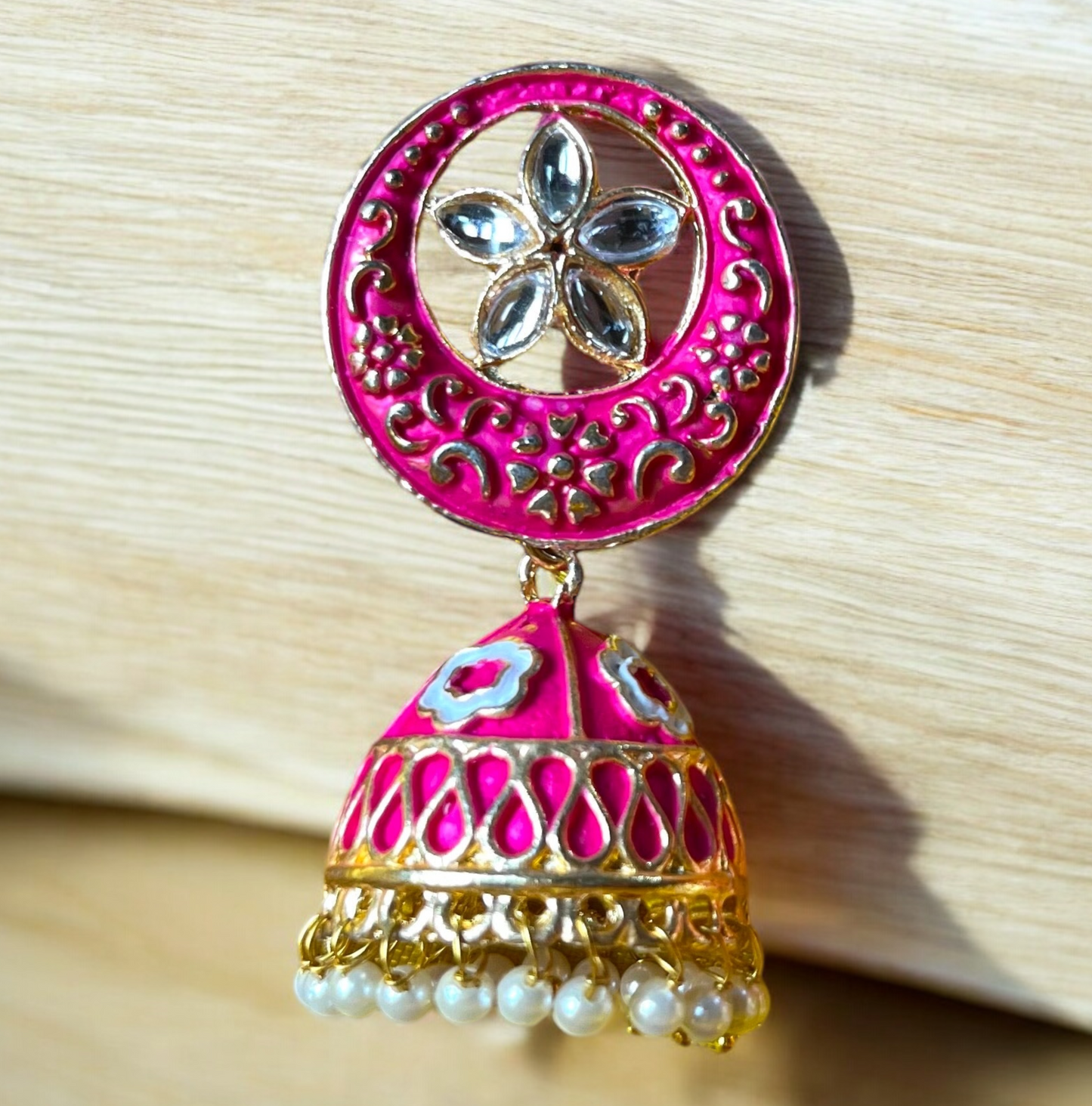 MAGENTA CHANDBALI JHUMKIS