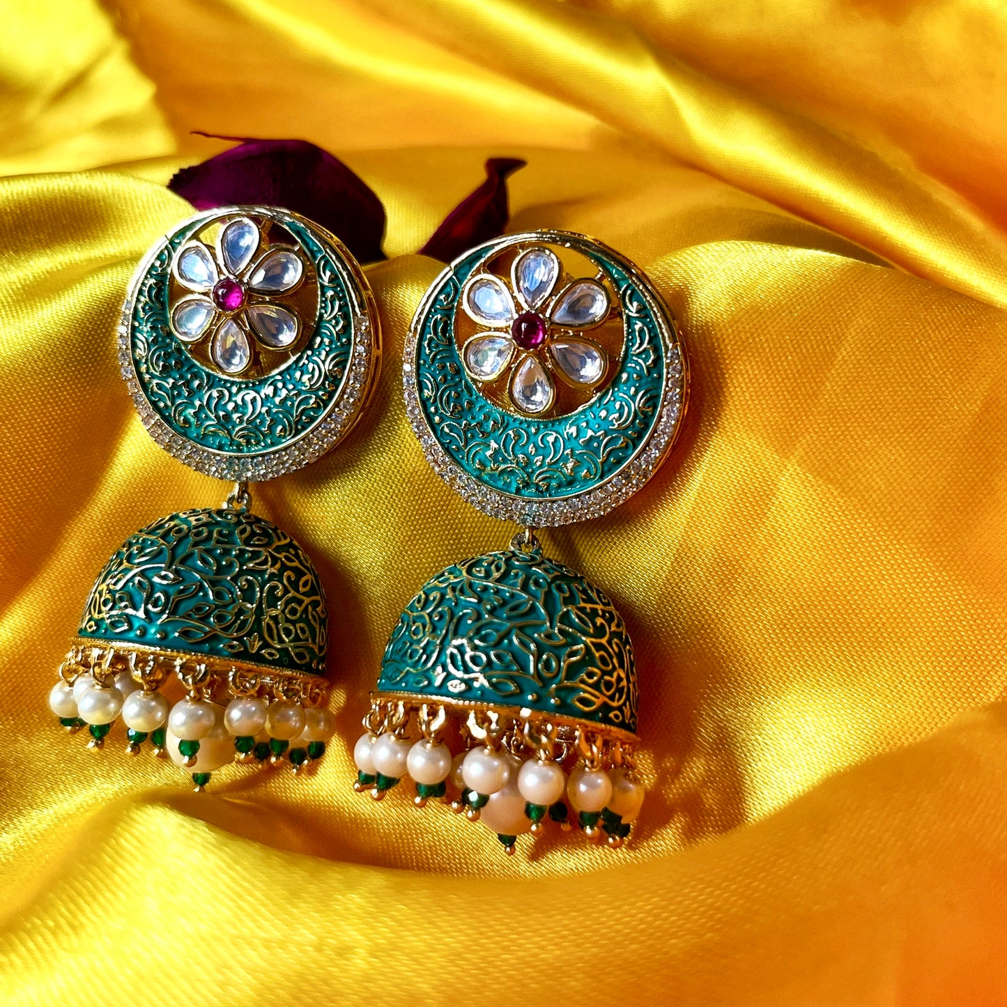 EMERALD CHANDBALI JHUMKIS