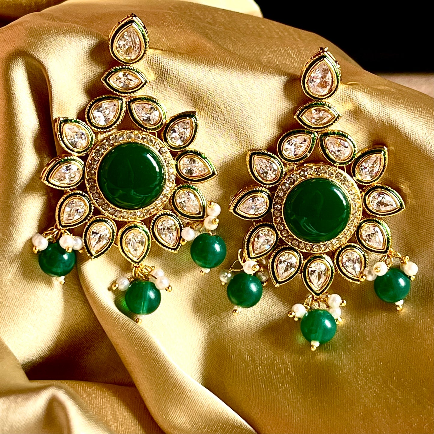 EMERALD SHYLA ZIRCONIA EARRINGS