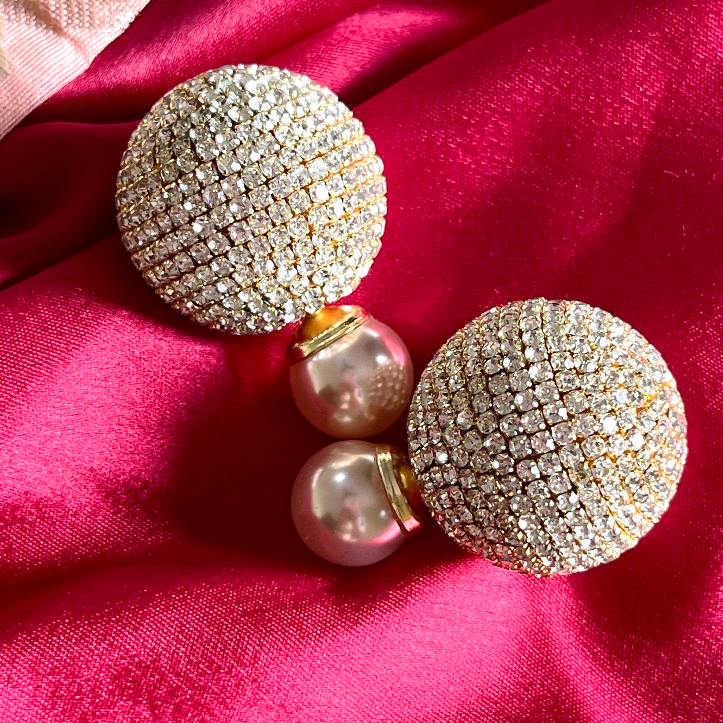 SILVER GLOBE STUDS