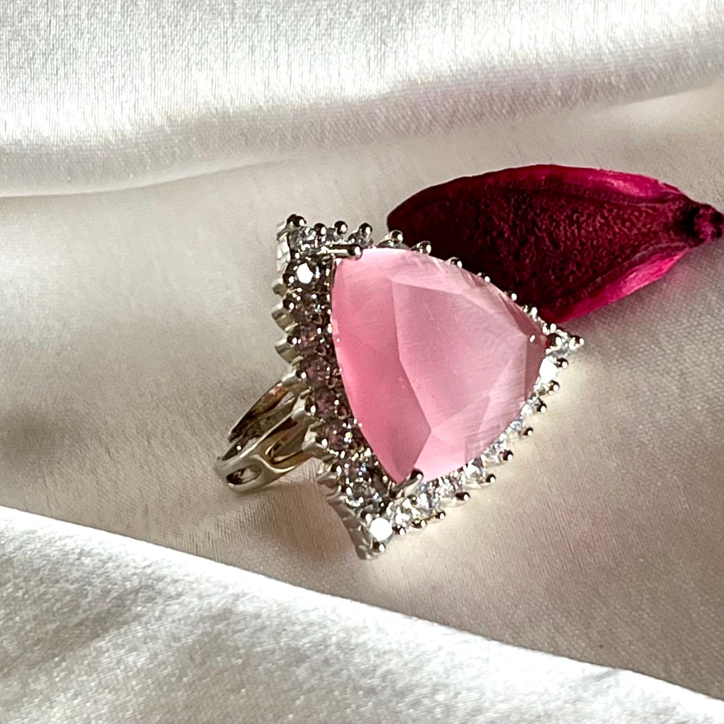 PINK ZENA ZIRCONIA RING