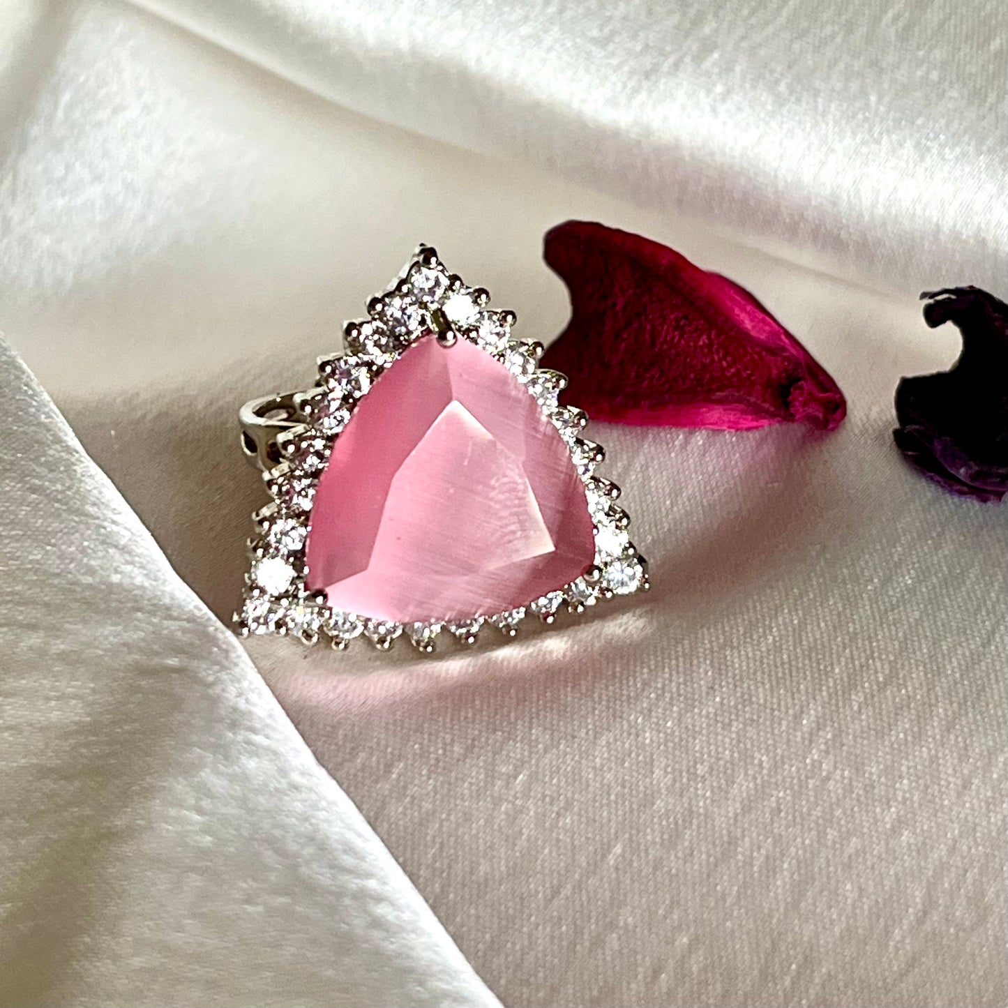 PINK ZENA ZIRCONIA RING