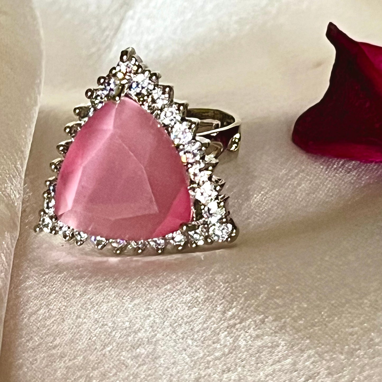 PINK ZENA ZIRCONIA RING