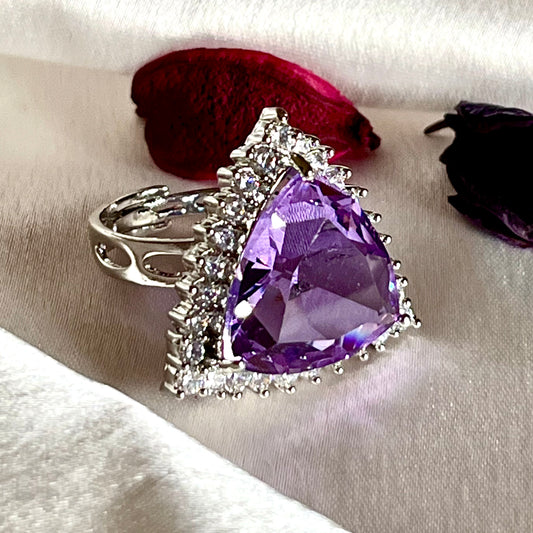 LAVENDER ZENA ZIRCONIA RING