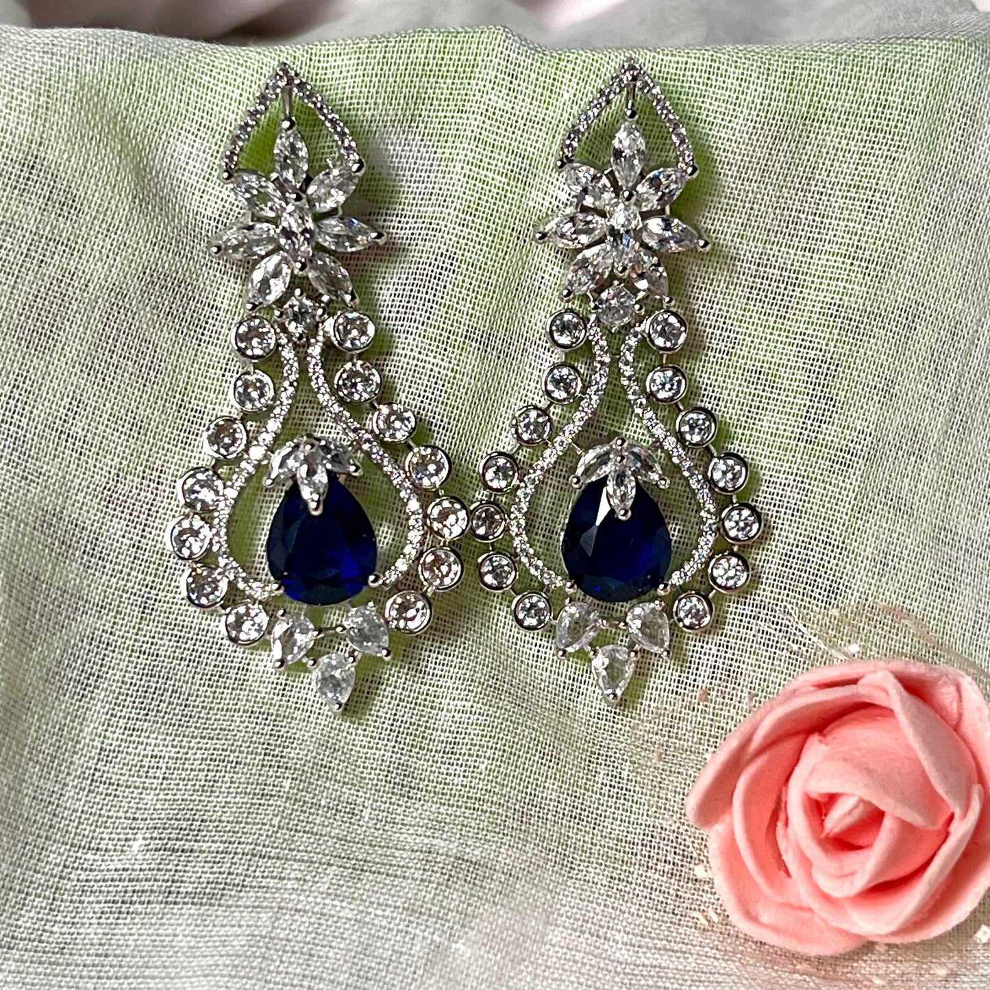 BLUE NAAZ ZIRCONIA EARRINGS