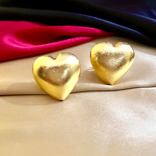 GOLDEN HEART STUDS