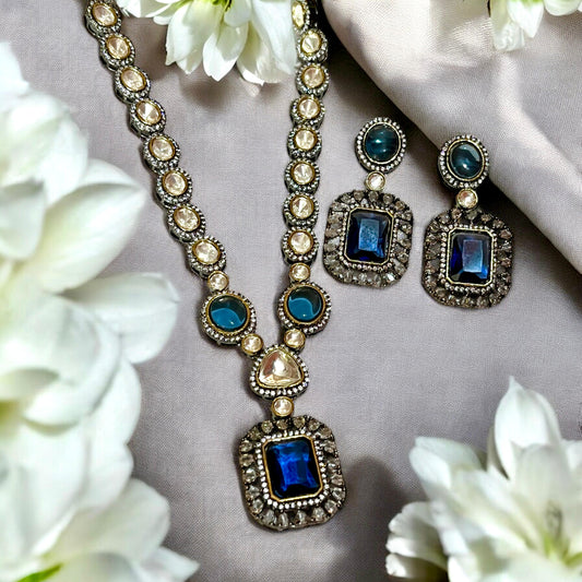 BLUE AURA NECKLACE SET