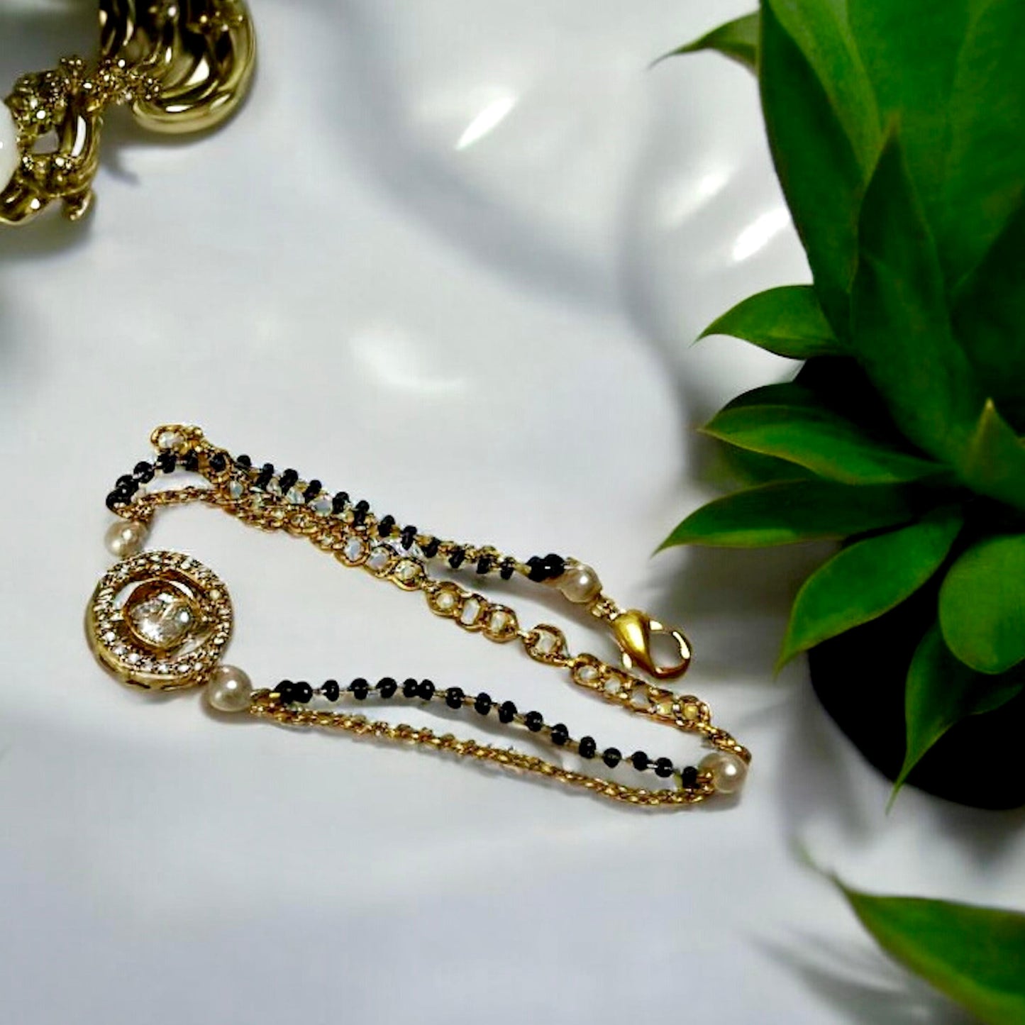 GOLDEN GRACY MANGALSUTRA BRACELET