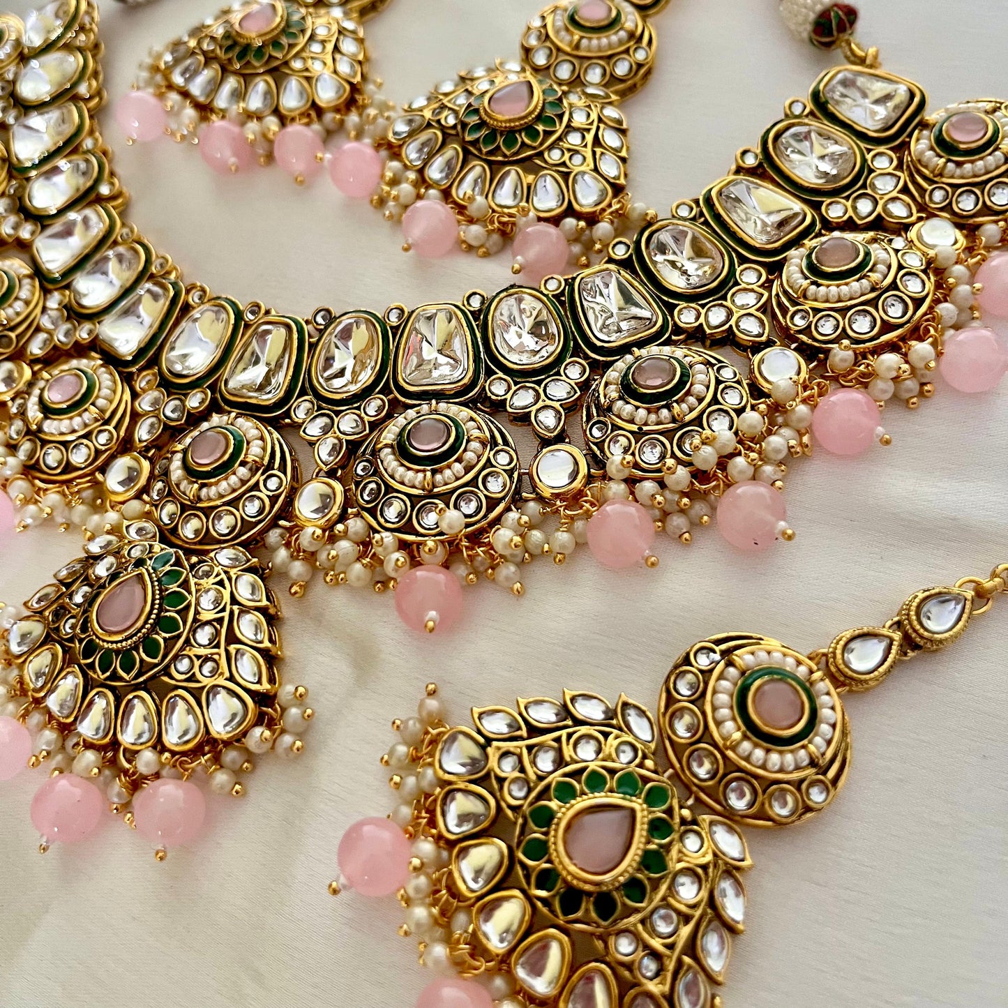 PINK MAHARANI NECKLACE SET