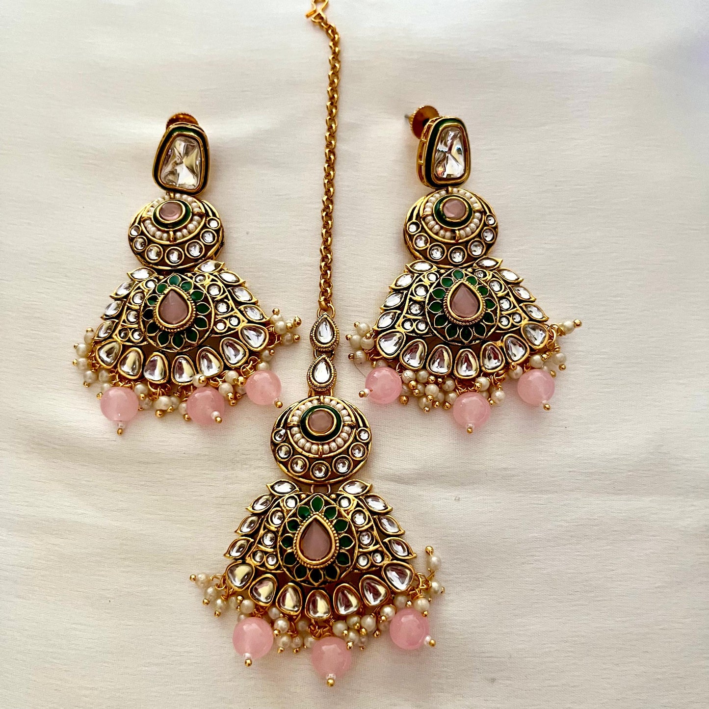 PINK MAHARANI NECKLACE SET