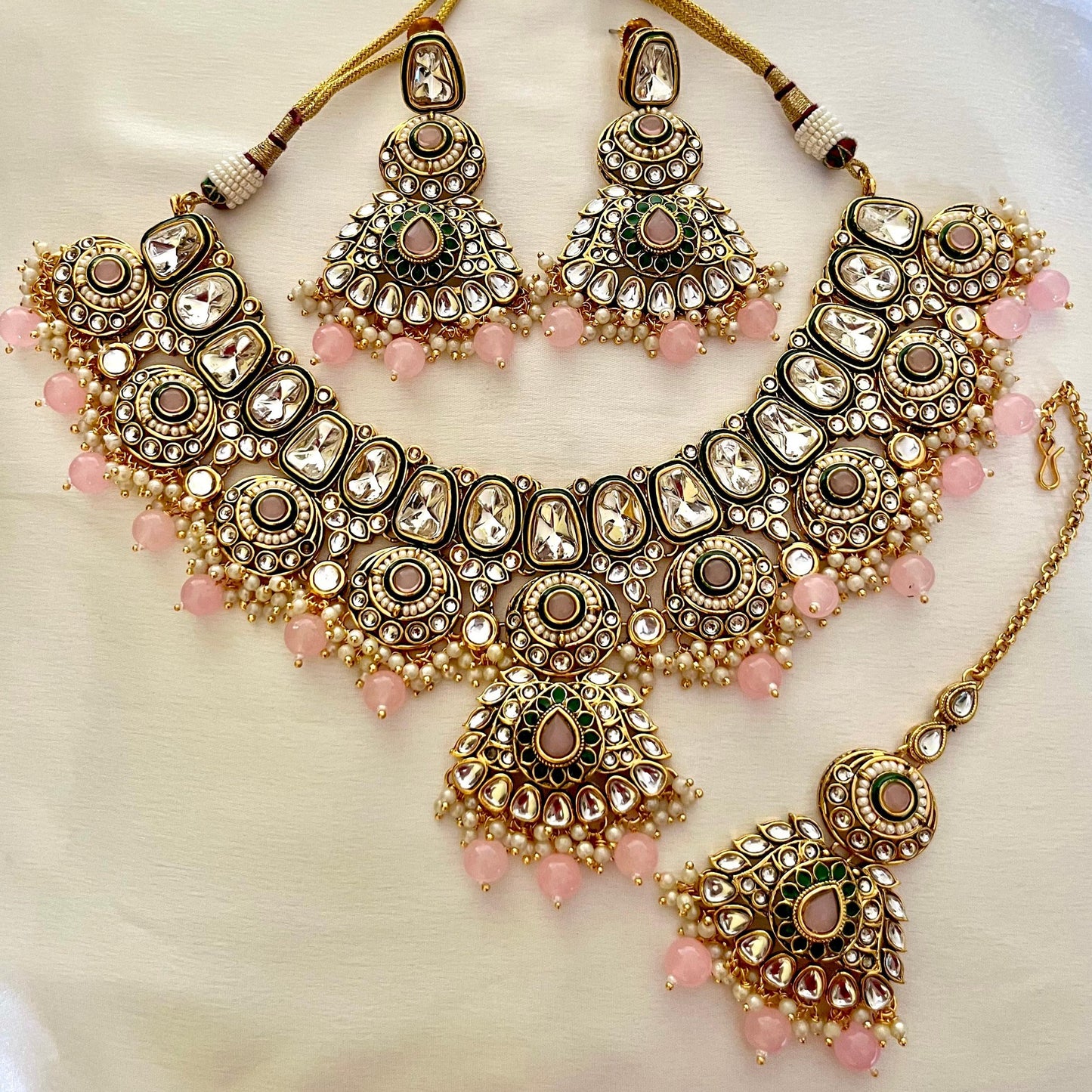 PINK MAHARANI NECKLACE SET