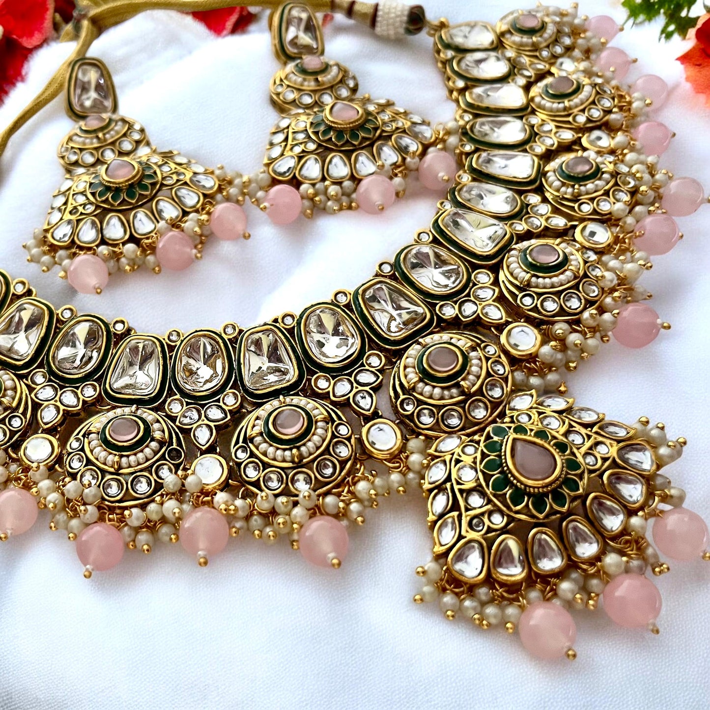 PINK MAHARANI NECKLACE SET