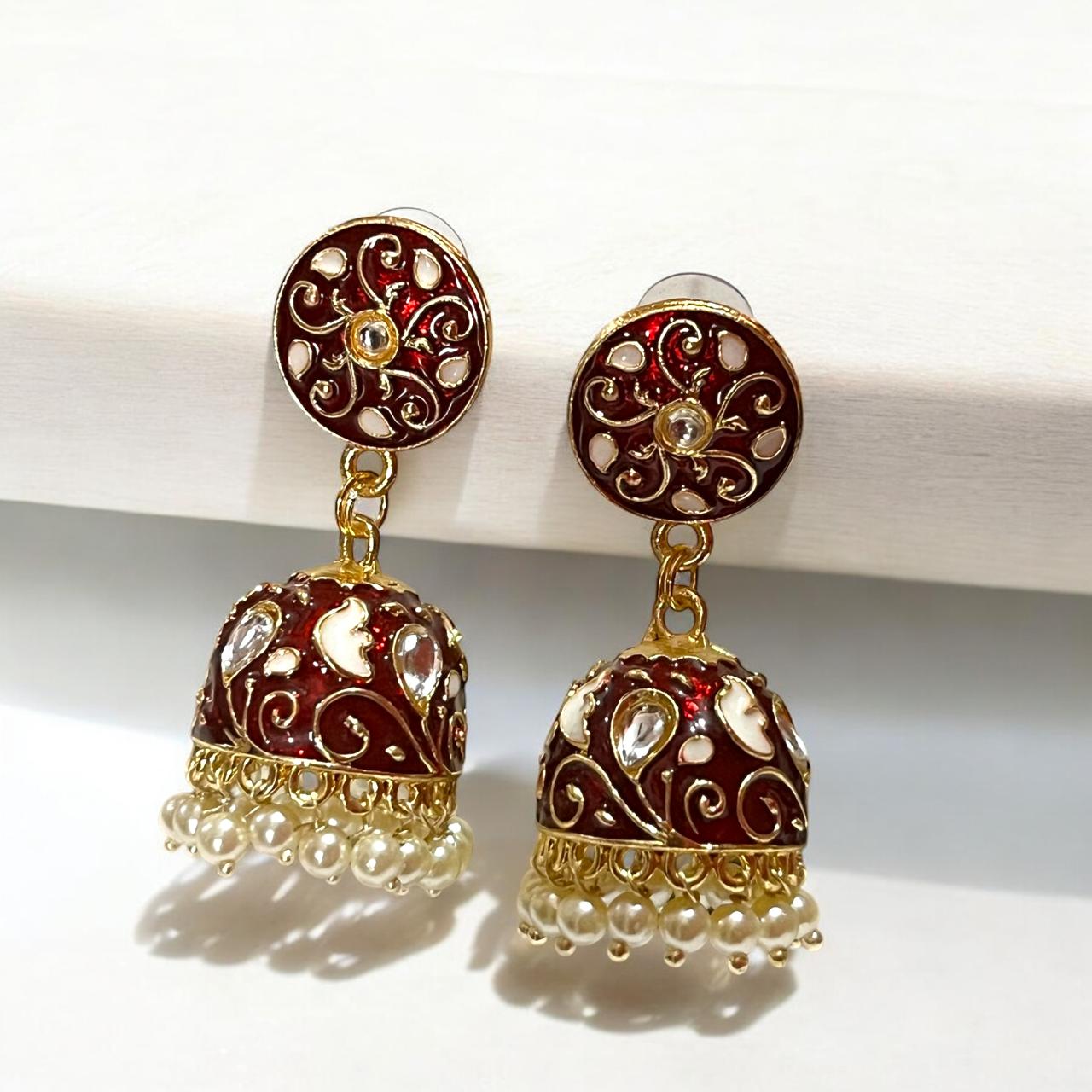 MAROON SUNDARI HASLI NECKLACE SET