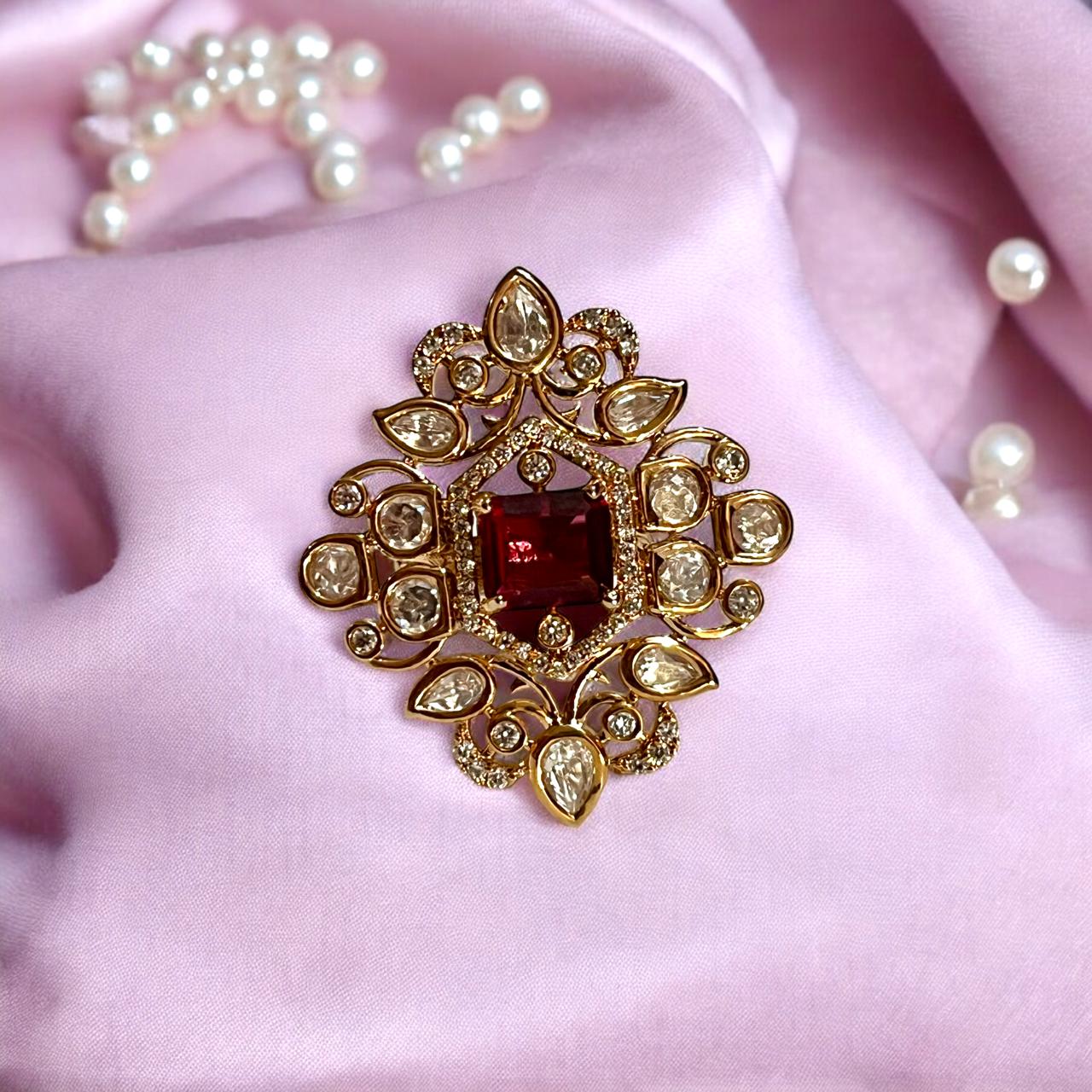 RUBY ROYAL POLKI RING