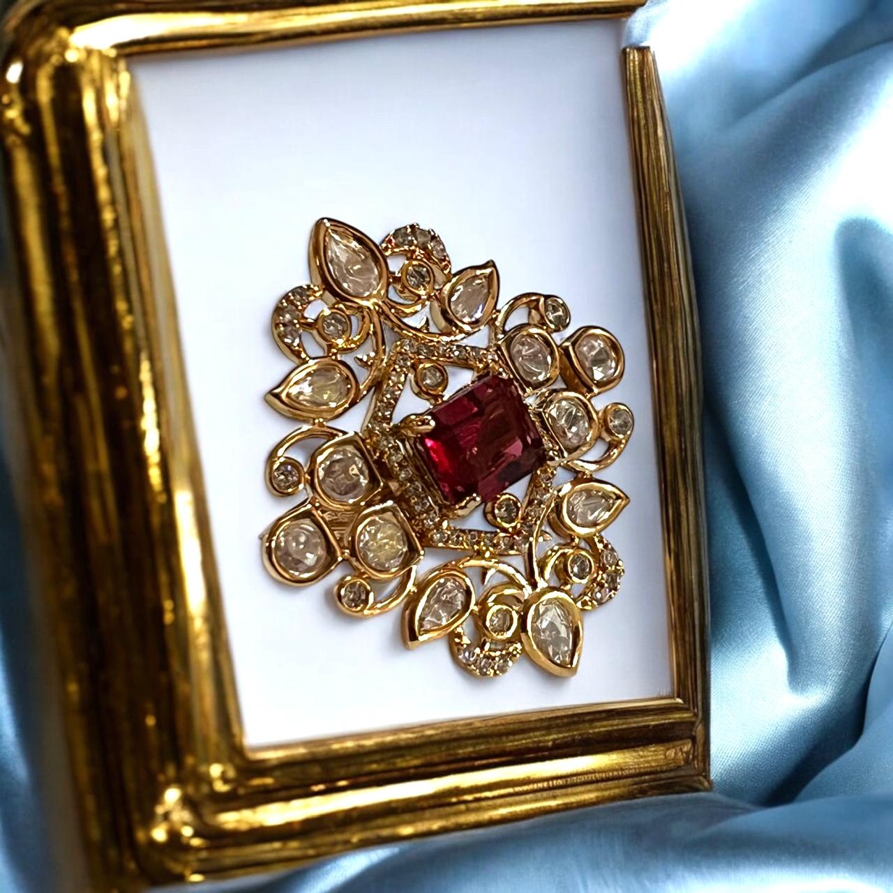 RUBY ROYAL POLKI RING